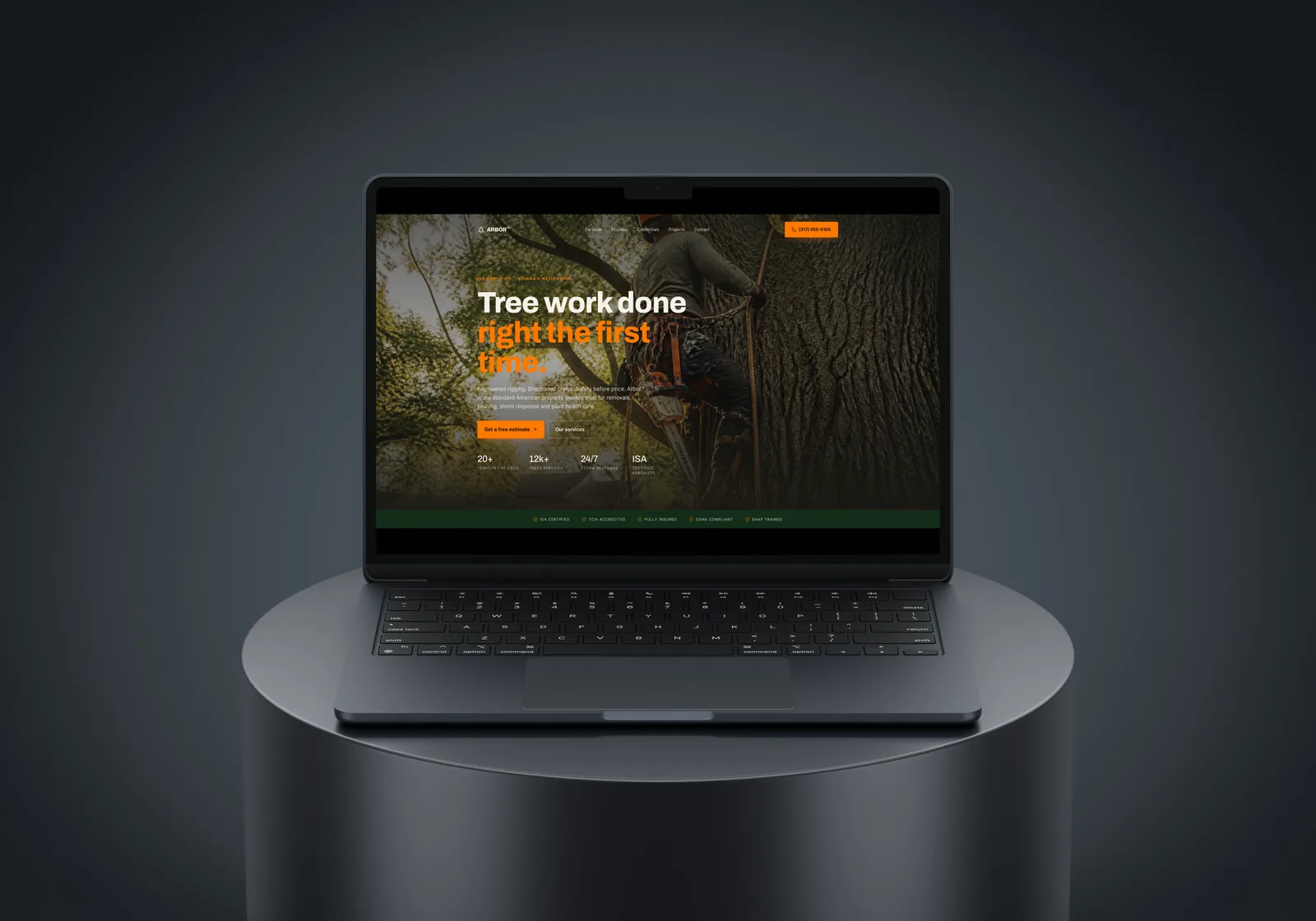 Arbor — Tree Services & Arborists website mockup by I&J Agency