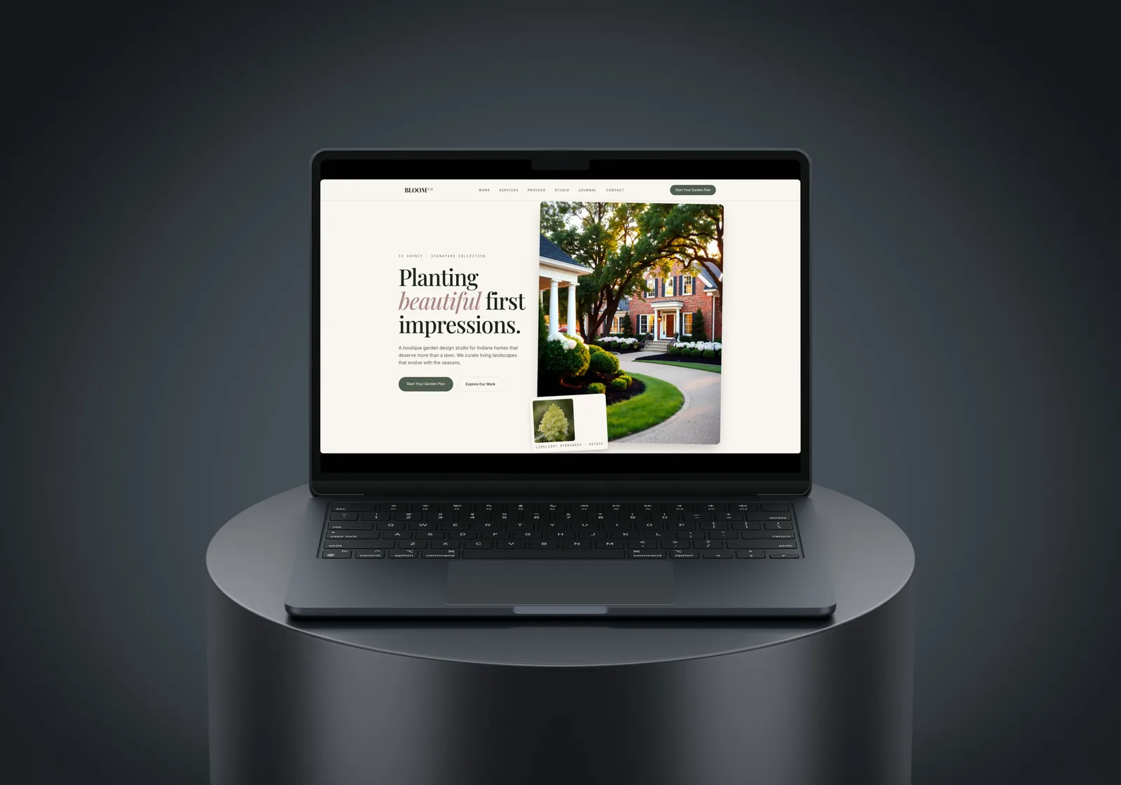 Bloom — Garden Design & Planting website mockup by I&J Agency