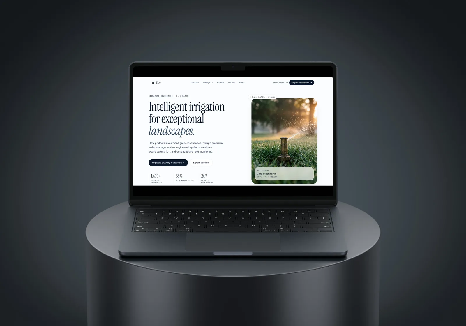 Flow — Irrigation & Drainage website mockup by I&J Agency