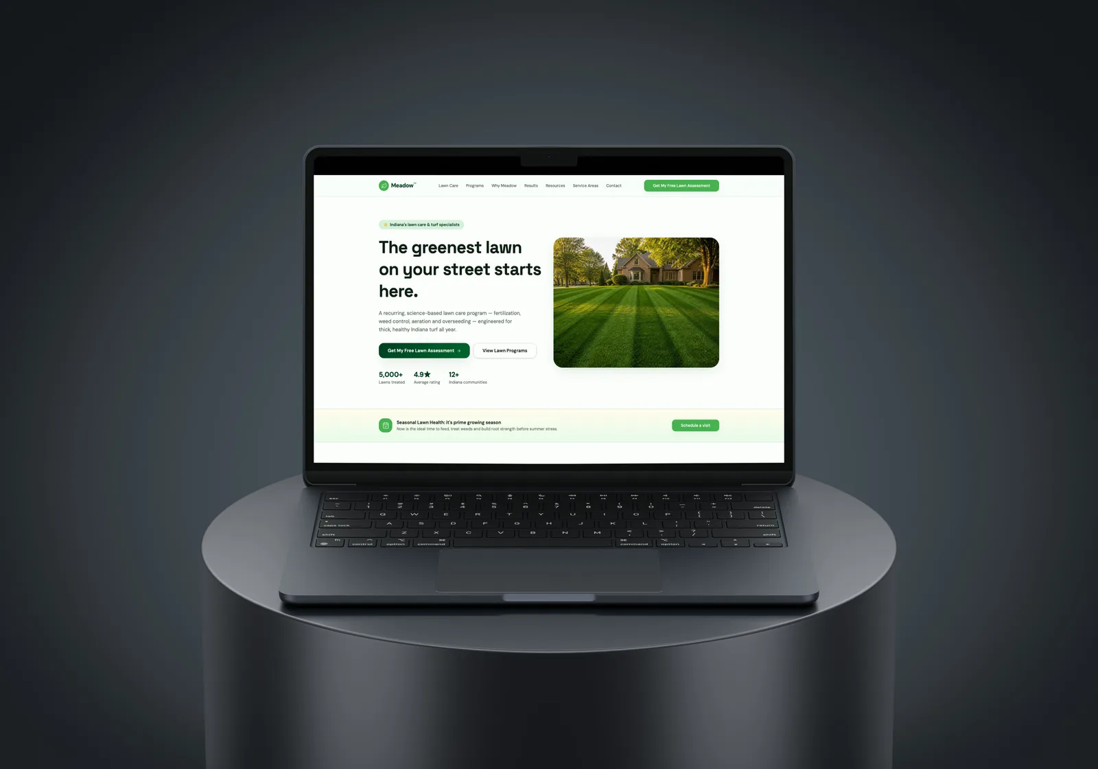 Meadow — Lawn Care & Turf Management website mockup by I&J Agency