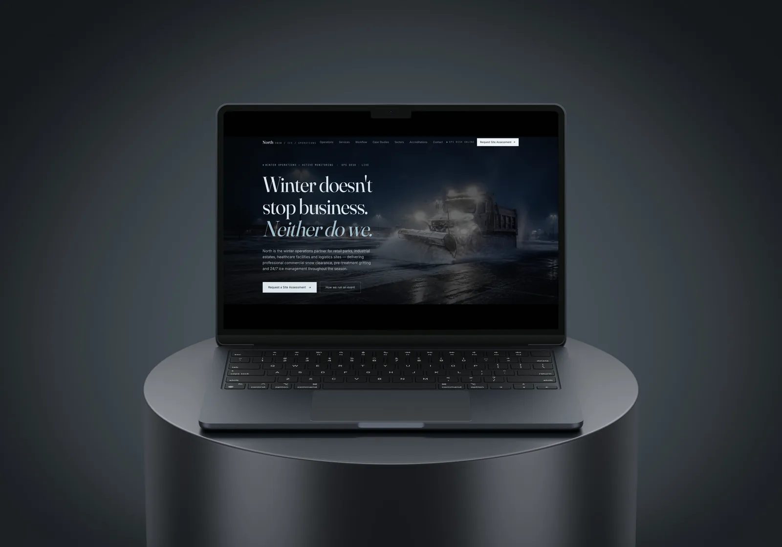 North — Snow & Ice Management website mockup by I&J Agency