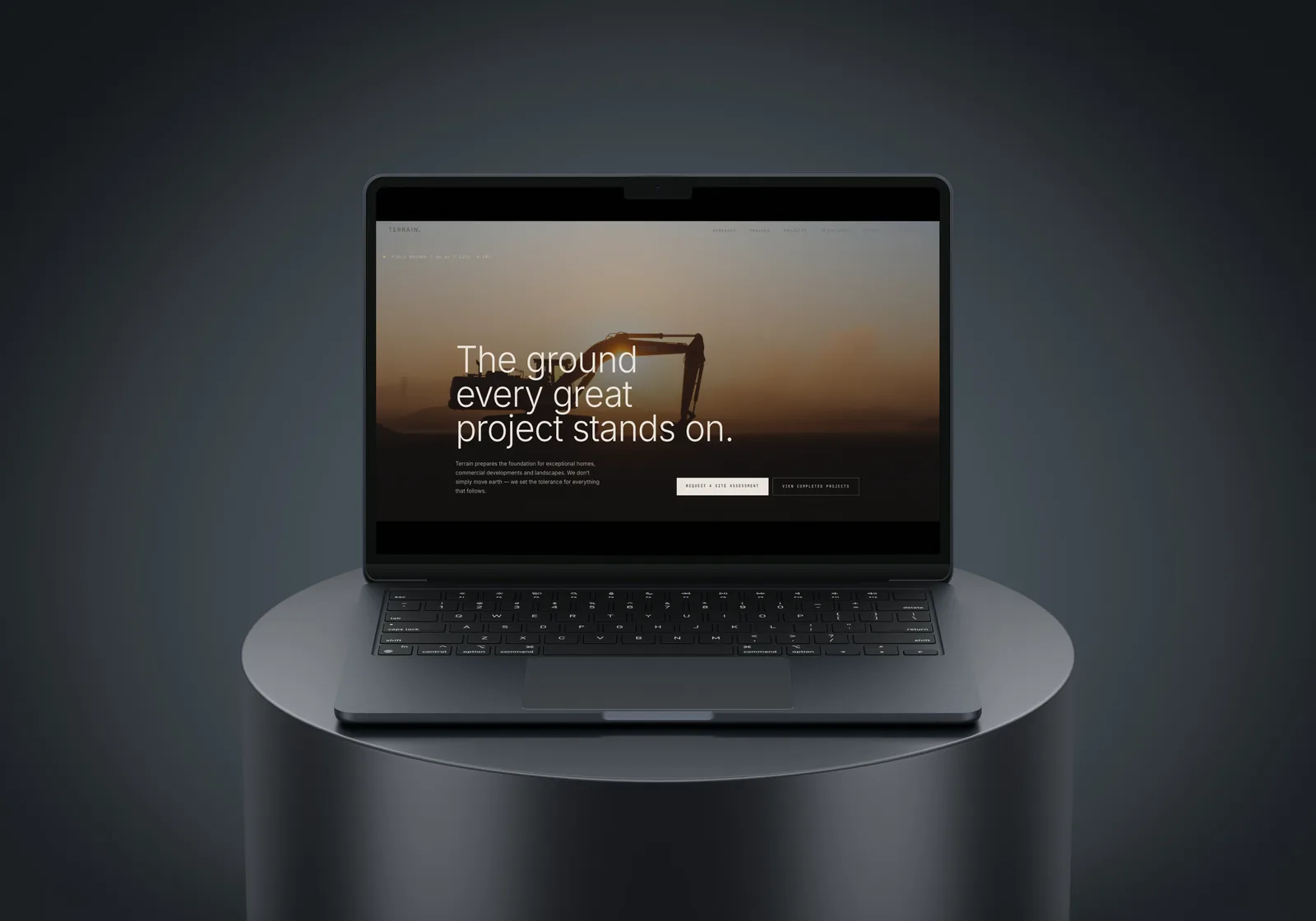 Terrain — Excavation & Site Development website mockup by I&J Agency