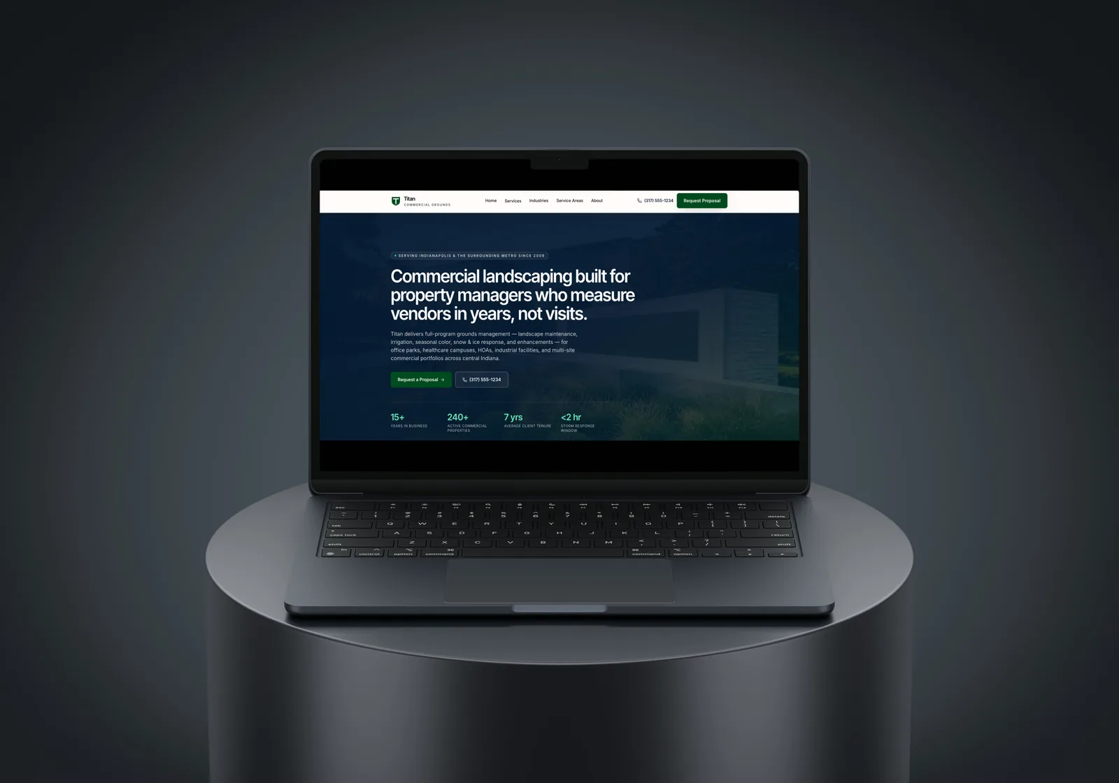 Titan — Commercial Landscaping website mockup by I&J Agency